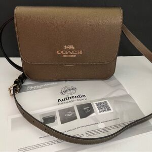 Coach Metallic Brown Crossbody Bag